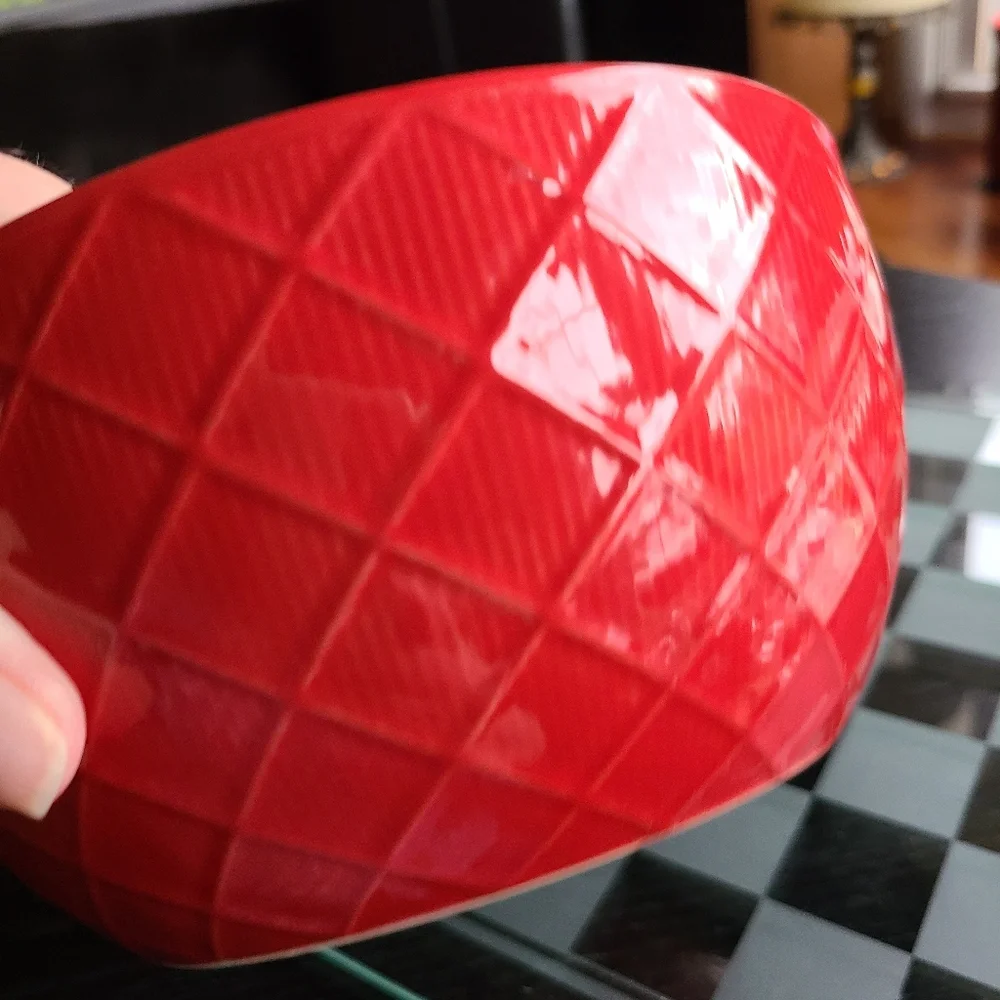 Red Textured Bowl